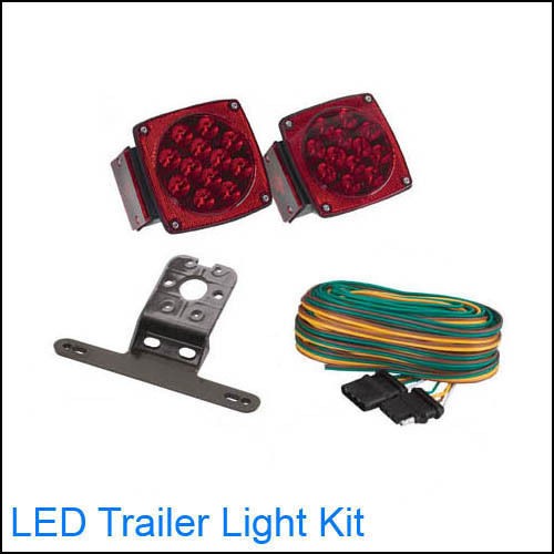 Submersible 12 Volt LED Trailer Towing Light Kit For Boat RV Cars 