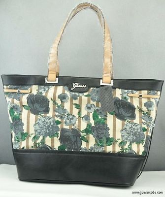 New GUESS Ladies Handbag Avera Lg Totes Black NWT Purse USA