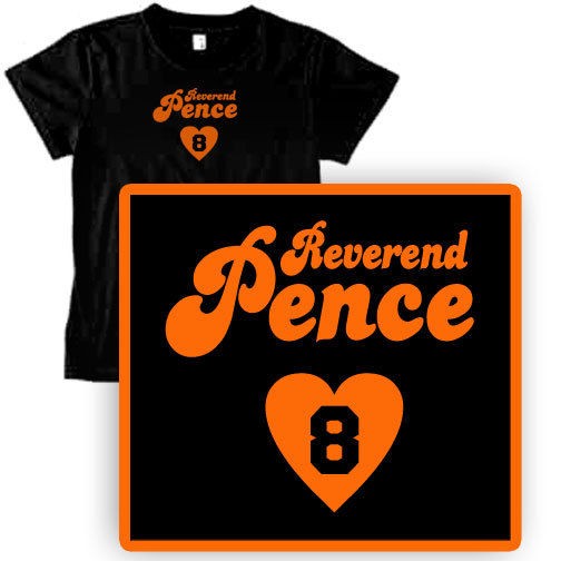 HUNTER (gotta love the Reverend) PENCE Womens SF GIants T SHIRT   ALL 