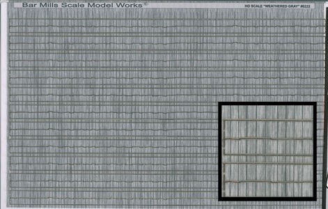 BAR MILLS 222 HO ROOFING SHINGLES   Weathered Gray   Laser Cut 