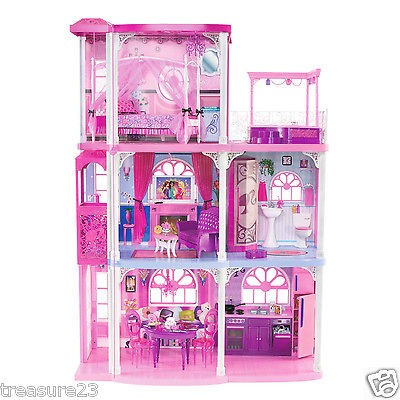 Barbie Doll 3 Story Deluxe Pink Dream Townhouse