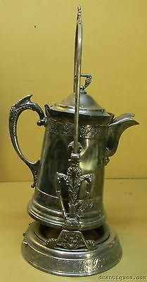 Antique late 1800 Victorian BARBOUR Quadruple Silverplate Large 3pc 