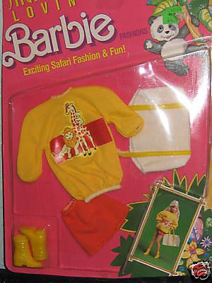 1988 ANIMAL LOVIN BARBIE EXCITING SAFARI FASHION #1596