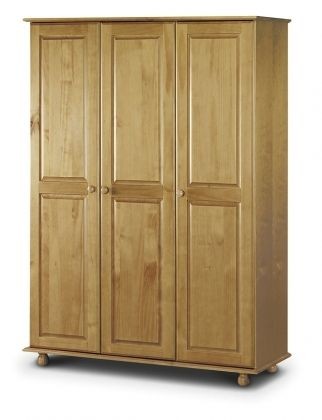 Julian Bowen Pickwick Pine 3 Door Wardrobe All Hanging Flat Pack 