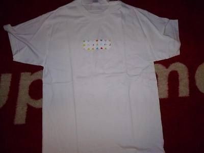 SUPREME DAMIEN HIRST BOX LOGO DOT SPIN TEE SHIRT SAFARI DONEGAL 