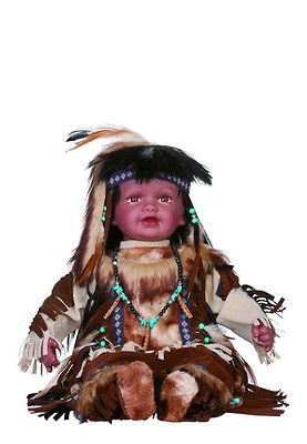 SIWILI 22 Vinyl Indian Toddler Golden Keepsakes Doll