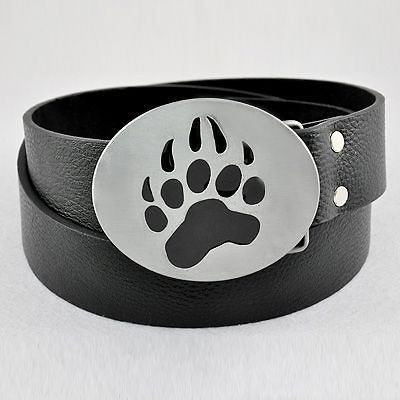 Cat Bear Tiger Dogs Fox Animals Paw claws Footprint Boy/Mens Buckle 