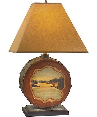 Woolrich Bear Creek Drum Table Lamp