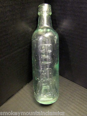   GLASS Vintage SODA TORPEDO Bottle,ROSSS, BELFAST,Irelan​d,9Tall