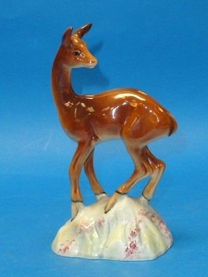 ANTIQUE RARE BESWICK 696 DEER ON ROCK ~ 8