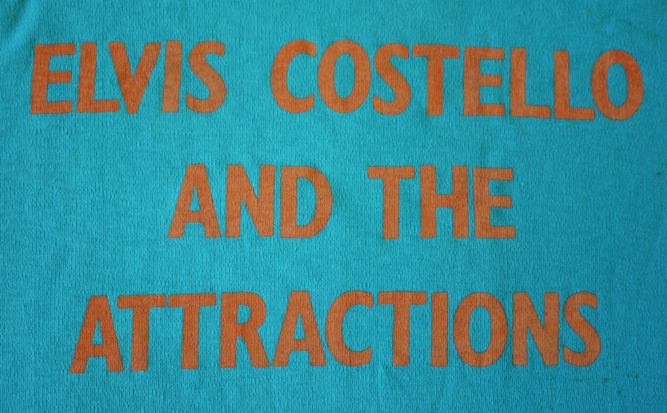 ELVIS COSTELLO & THE ATTRACTIONS Vintage 1970s T Shirt   Punk New Wave 