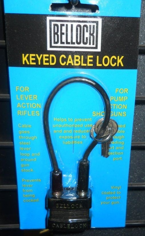 Cable Style Gun or Bicycle Lock & instructions Lock & Keys NEW 
