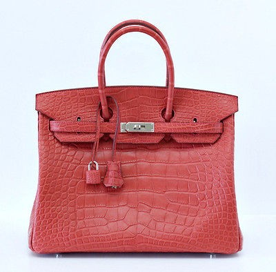 HERMES BIRKIN 35 Bag Matte ROSE INDIENNE palladium