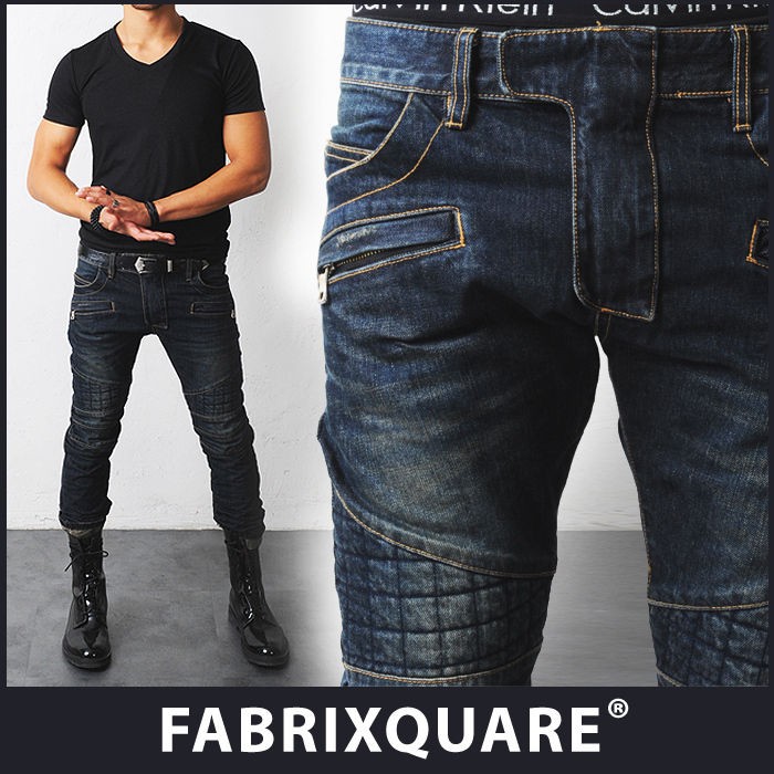 Fx Homme 2012 BM Quilted Real Biker Jeans at Fabrixquare 28 30 32