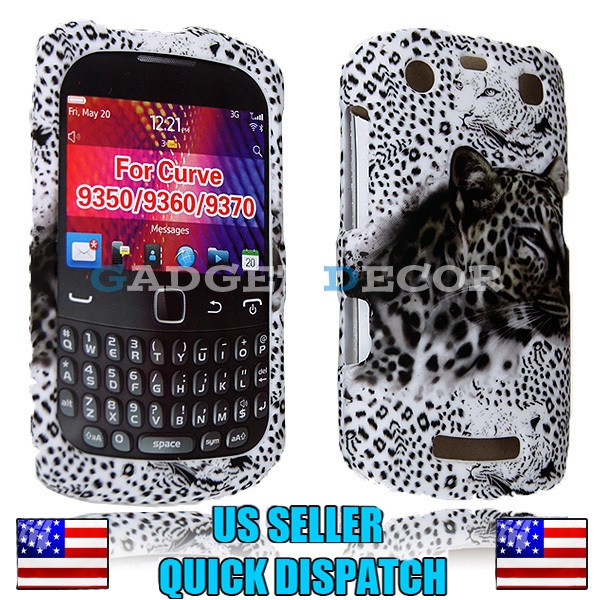 BLACKBERRY CURVE 9350 9360 9370 LEOPARD FACE HARD DESIGN SNAP ON CASE 