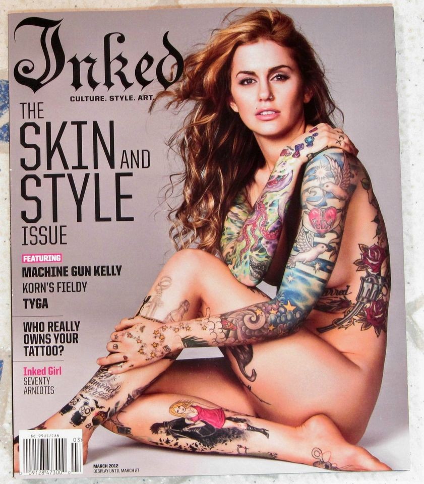 INKED March 2012 SKIN & STYLE Hot SEVENTY ARNIOTIS Issue MACHINE GUN 