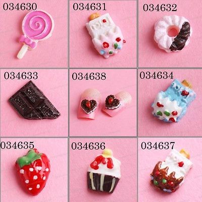 20x 3D Acrylic Nailart Stickers Glitter Nail Art Tips DIY Decoration