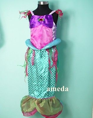 HALLOWEEN DELUXE ARIEL MERMAID DRESS UP PRINCESS COSTUME BIRTHDAY 