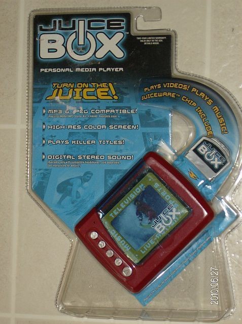 JUICE BOX PERSONAL MEDIA PLAYER RED NIP