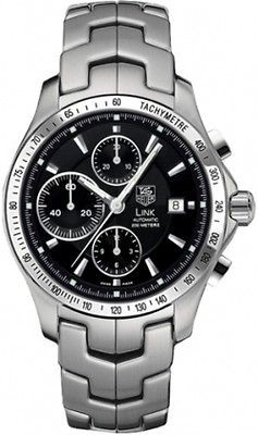   LINK CJF2110.BA0594 CHRONO AUTO BLACK STEEL EXHIBITION BACK WATCH