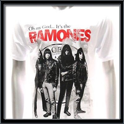 Sz L Ramones T shirt Vtg American Retro Rock Band Punk