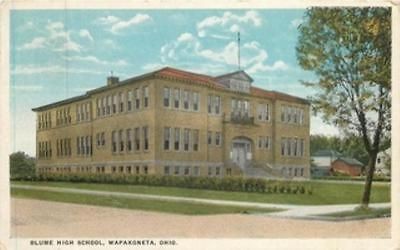 WAPAKONETA, OHIO Blume High School POSTCARD