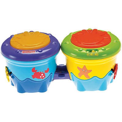 Fisher Price Ocean Wonders Deep Blue Sea Crawl Along Drum Roll