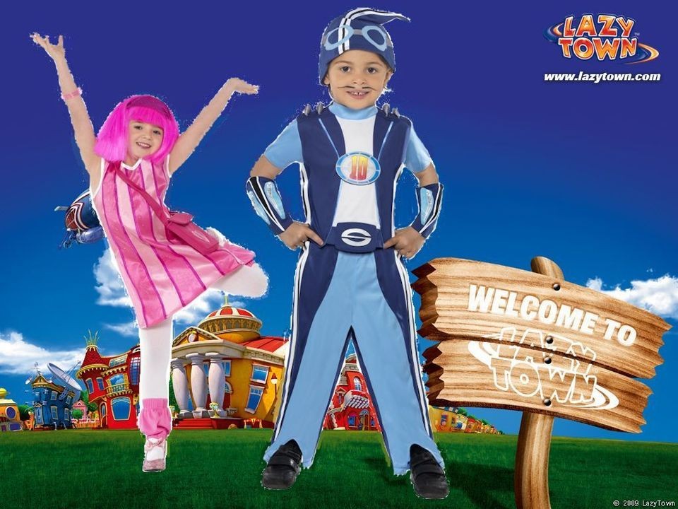 Lazy Town Sportacus Stephanie fancy dress up BNWT 3 9yrs Girls Boys 