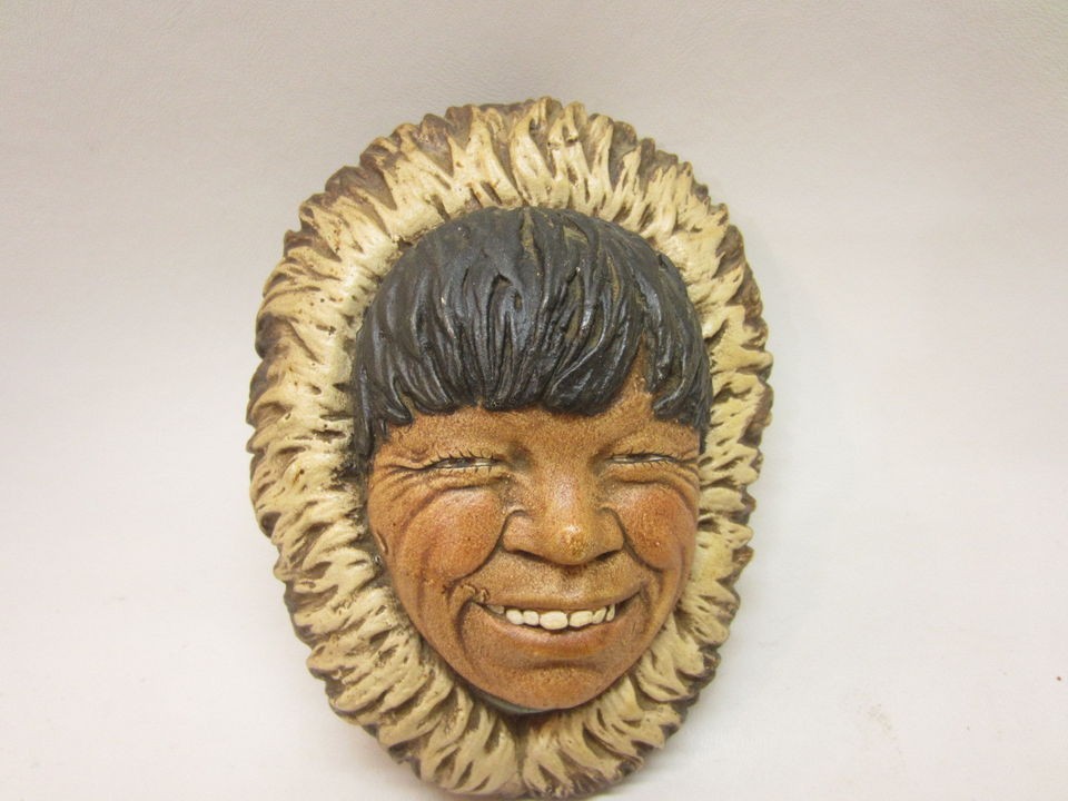 Bossons like Head Chalkware Eskimo Wall Plaque