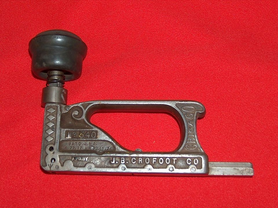 Very Rare J.B. Crofoot Tacker / Stapler No. 540, Museum Piece