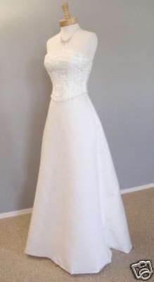 Brittany NEW BEACH Strapless Wedding Dress 06 Ivory   Brand New