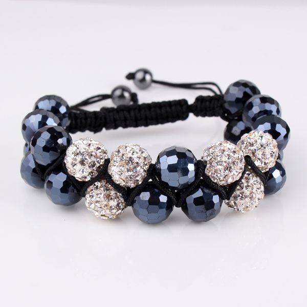 Newest Design Unisex Macrame Disco ball Swarovski Crystal Shamballa 