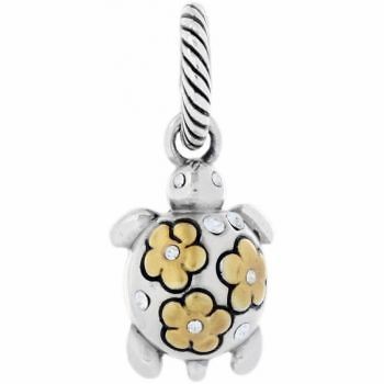 BRIGHTON SPRING SHELL FLOWER TURTLE ABC CHARM PENDANT