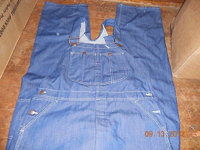 vintage bib overalls pants denim cotton jeans 1960s usa deadstock 