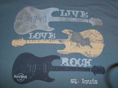 XL Blue Exclusive Hard Rock Cafe St. Louis,Missouri Live,Love,Rock T 