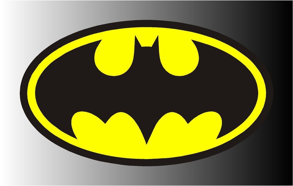 Batman Classic Logo Yellow & Black Bumper Sticker Decal