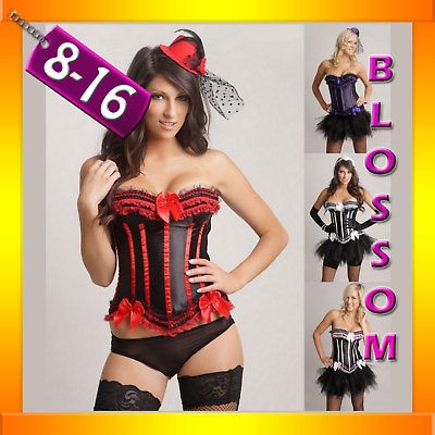 7206 Burlesque Boned CORSET Bustier Dress Tutu Skirt