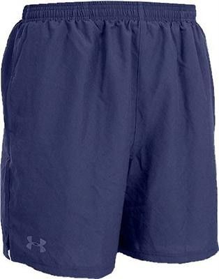 Mens UNDER ARMOUR Navy DRAFT HeatGear 5 RUNNING SHORTS Inner Brief 