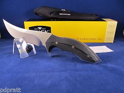 2012 Buck 406 Kalinga Pro Skinner Knife With Black Handles & Sheath 