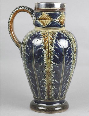   LAMBETH DOULTON, FULHAM, MARTIN BROTHERS STONEWARE JUG 19TH C