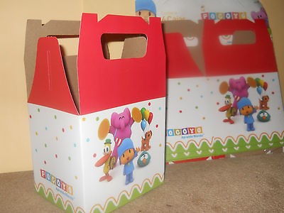 NEW POCOYO 6 PC PARTY FAVORS TREAT BOXES T ALSO USE AS LOOT BAGS