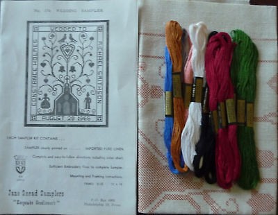  Snead Samplers 376 Wedding Sampler Vintage Cross Stitch Embroidery Kit