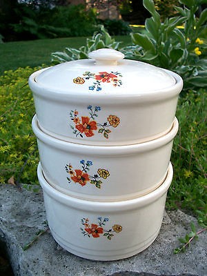 Rare Antique Universal Cambridge Stackable Canister Set