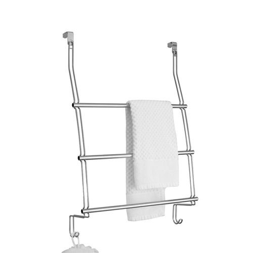   Over the Door Steel Chrome Towel Rack Convenien​tly Store Towels