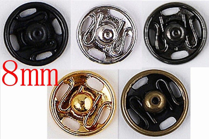 36sets Metal Snap Press Button Sewing on 8mm J0707