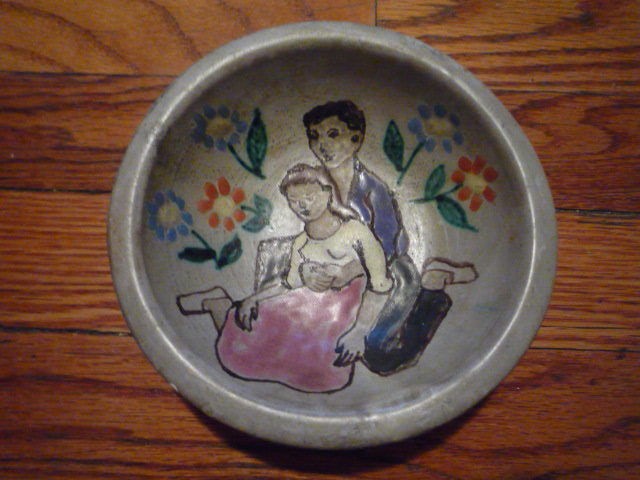 François de Chabaneix   Cerenne Vallauris   Man & Woman Bowl   1940s 