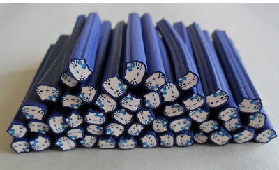 50pcs hello kitty nail Fimo Canes Rods Sticks Sticker DIY Slice Tips 