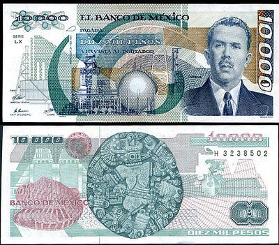 10000 pesos in North & Central America