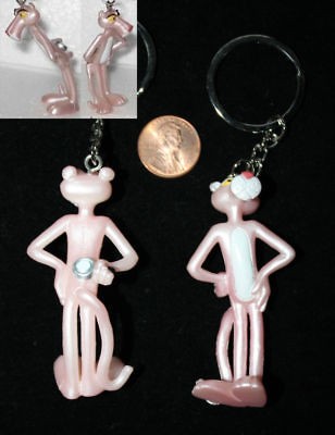   PINK PANTHER KEYCHAIN~Funny Cartoon Character Toy Mini Figure Ornament