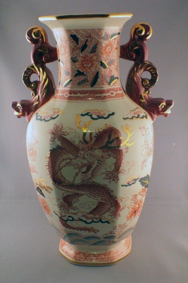 VERY RARE HUGE MASONS DRAGON VASE   FOR COMPTON & WOODHOUSE   1992